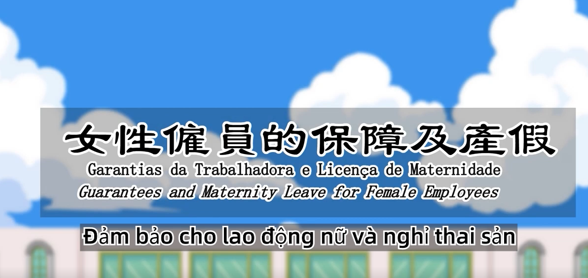 (越南文) Đảm bảo cho lao động nữ và nghỉ thai sản 女性僱員的保障及產假